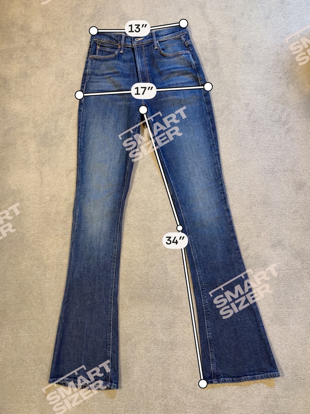 Mother High-Waisted Runaway Stretch Bootcut in Dark Blue - Size 27 Long - Picture 10 of 11